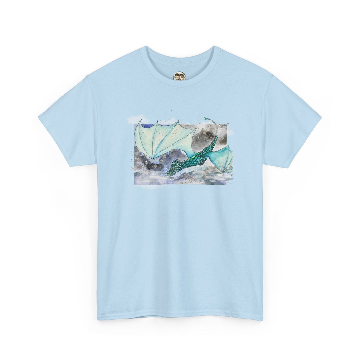 Dragon Flying through Storm Clouds Unisex Tee, Fantasy T-Shirt, Dragon Lover Gift, Eco-Friendly Apparel, Comfortable Casual Top, Unique Graphic Tee
