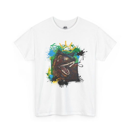 Dinosaur Graphic Tee, Unisex Heavy Cotton T-Shirt, Fun Art Tee, Casual Wear, Gift for Dino Lovers, Summer Style