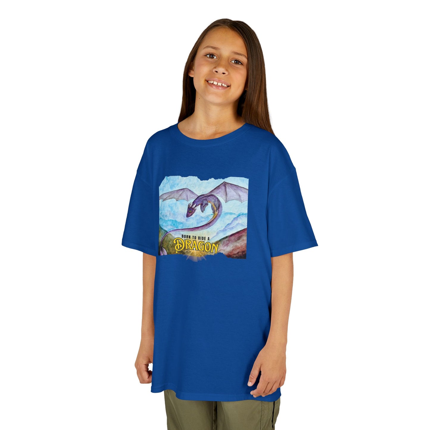 Fantasy Dragon Kids Tee, Born to Ride a Dragon