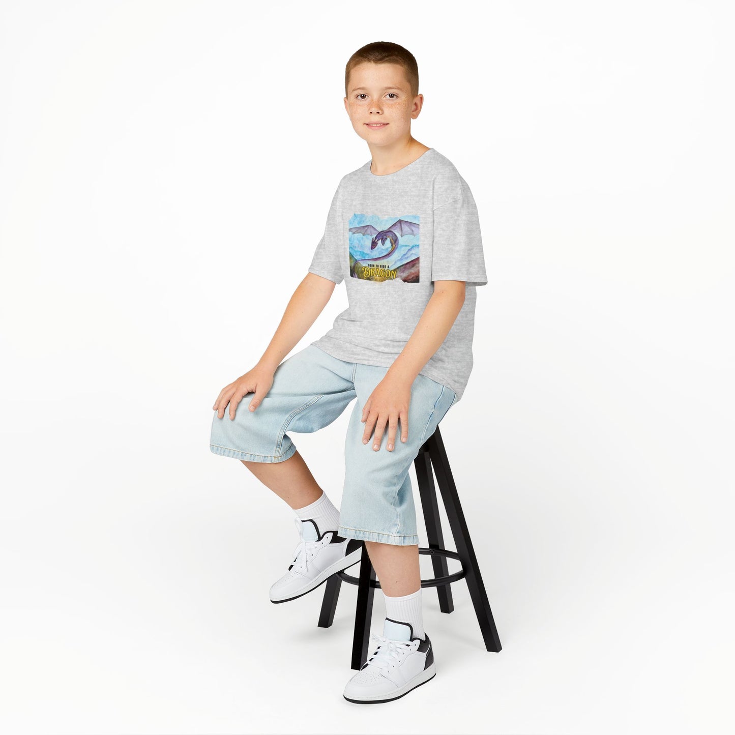 Fantasy Dragon Kids Tee, Born to Ride a Dragon Kids Shirt, Dragon Lover Gift, Children's Apparel, Unique Tee for Boys and Girls