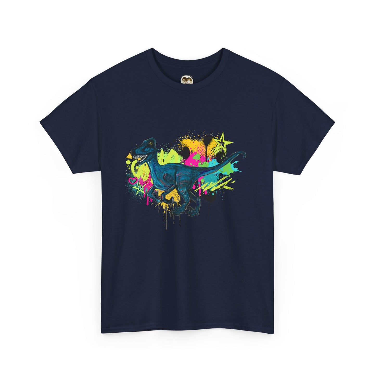 Dinosaur Art Raptor Unisex Heavy Cotton Tee | Perfect for Dinosaur Lovers