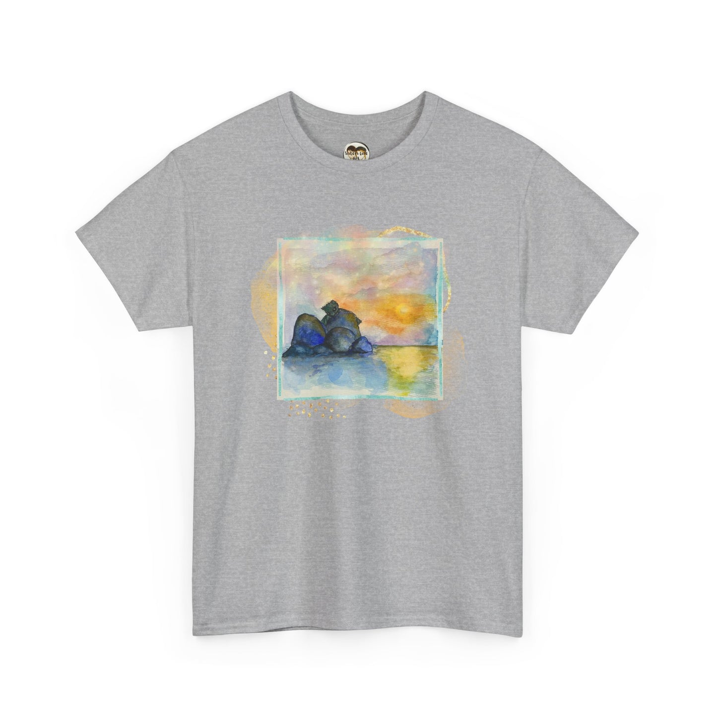 Sunset Dragon Unisex Tee, Unique Gift for Fantasy Lovers, Eco- Friendly Fashion