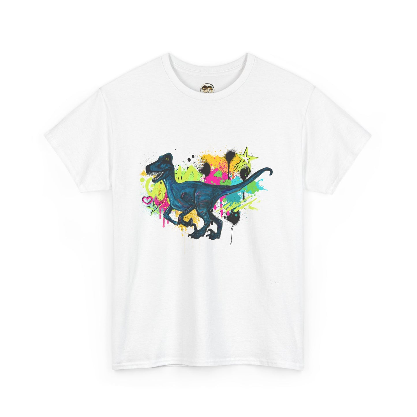 Dinosaur Art Raptor Unisex Heavy Cotton Tee | Perfect for Dinosaur Lovers