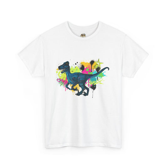 Dinosaur Art Raptor Unisex Heavy Cotton Tee | Perfect for Dinosaur Lovers