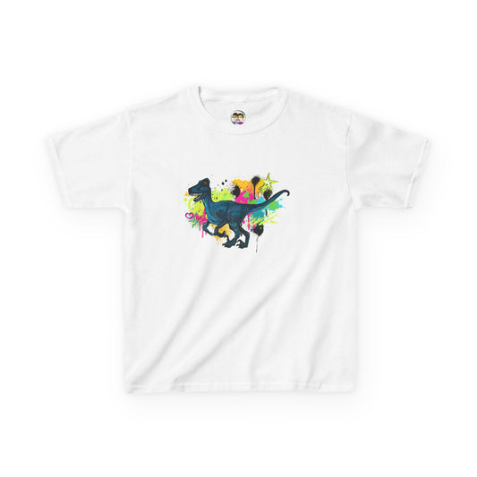 Raptor Dinosaur Adventure Kids Tee, Fun Kids T-Shirt, Colorful Dino Shirt, Gift for Boys and Girls, Birthday Gift