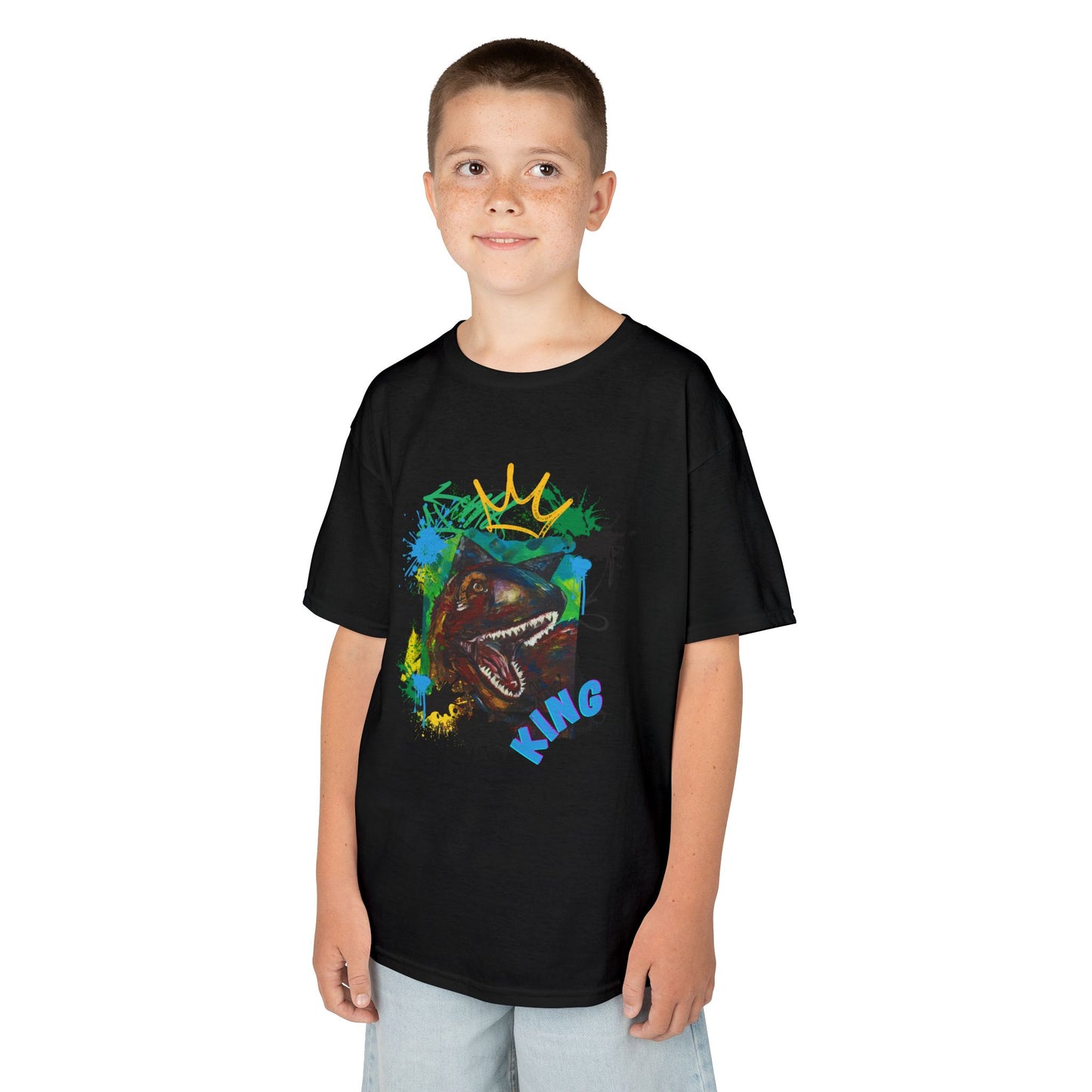 Dino King Kids Tee, Fun Dinosaur Shirt, Gift for Young Explorers, Birthday Party Outfit, School Shirt
