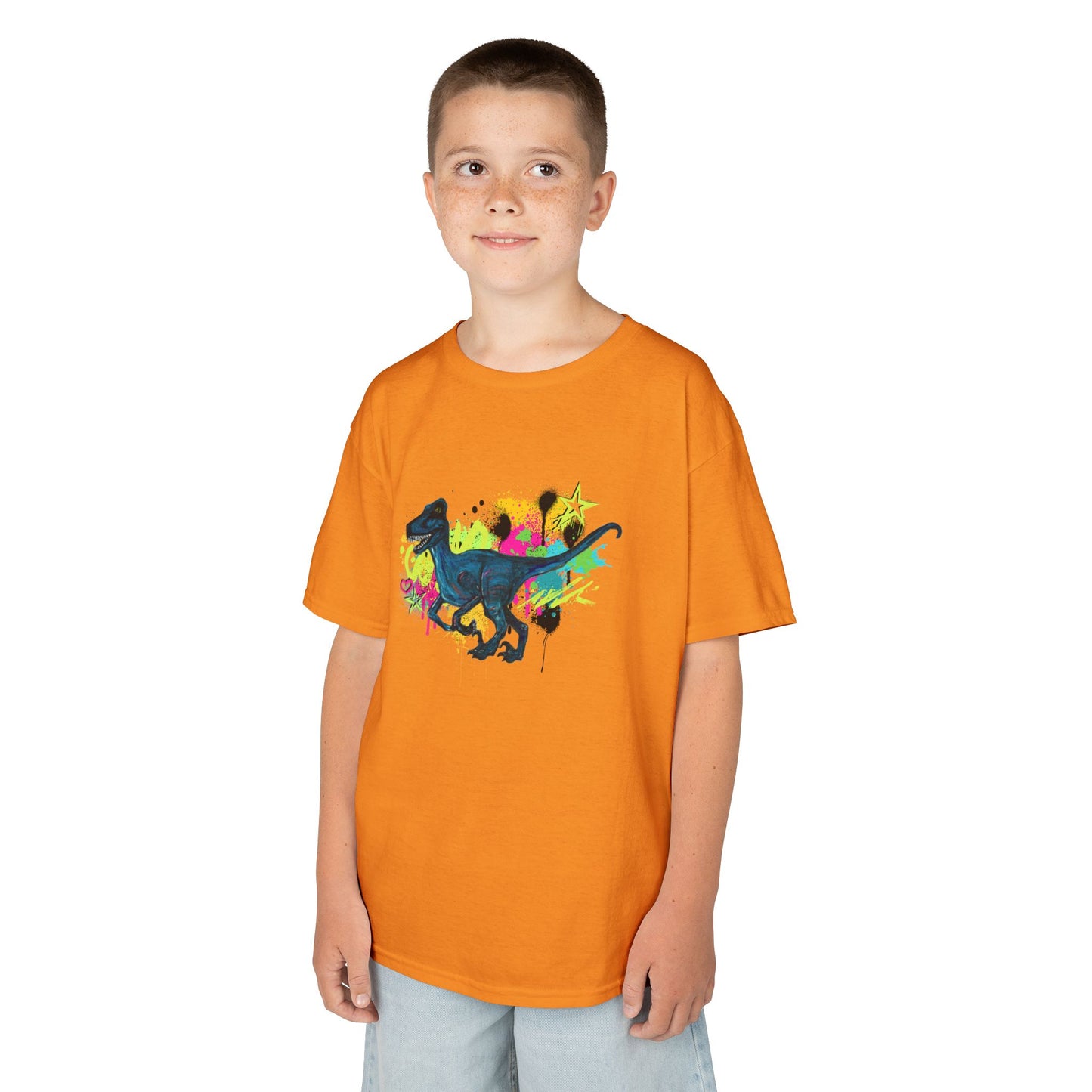 Raptor Dinosaur Adventure Kids Tee, Fun Kids T-Shirt, Colorful Dino Shirt, Gift for Boys and Girls, Birthday Gift