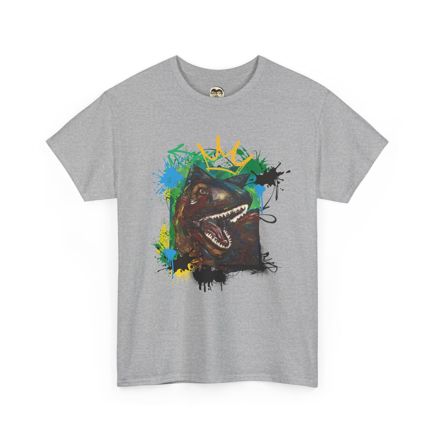 Dinosaur Graphic Tee, Unisex Heavy Cotton T-Shirt, Fun Art Tee, Casual Wear, Gift for Dino Lovers, Summer Style