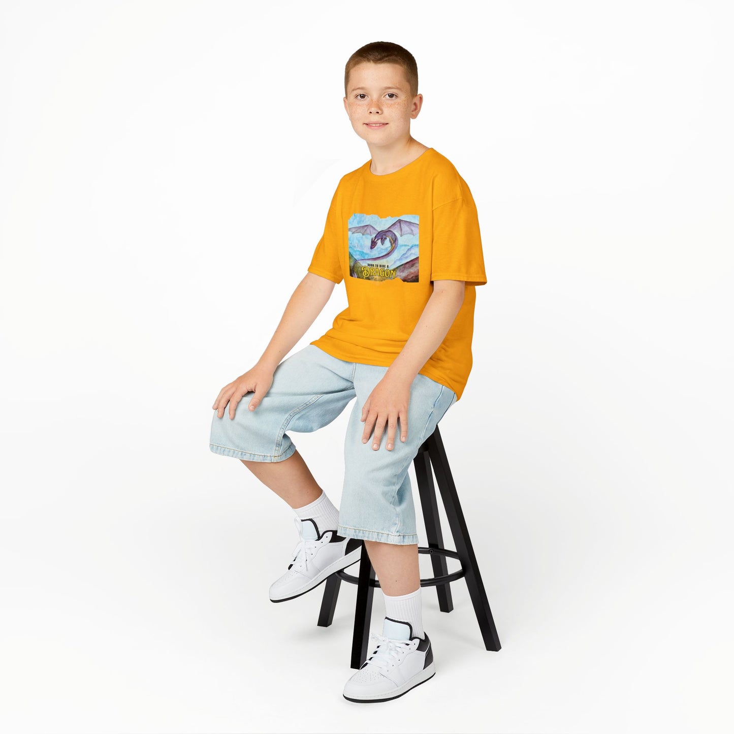Fantasy Dragon Kids Tee, Born to Ride a Dragon Kids Shirt, Dragon Lover Gift, Children's Apparel, Unique Tee for Boys and Girls