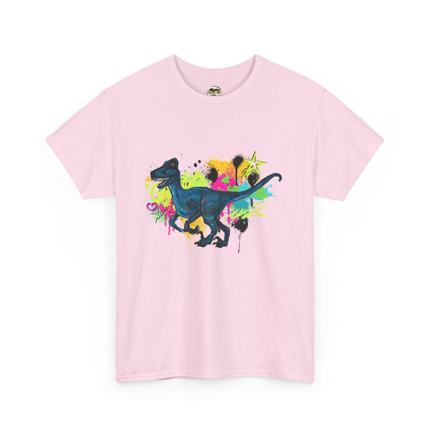 Dinosaur Art Raptor Unisex Heavy Cotton Tee | Perfect for Dinosaur Lovers