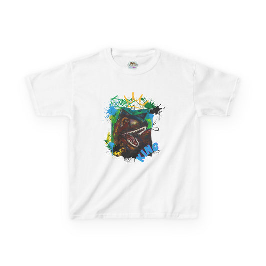 Dino King Kids Tee, Fun Dinosaur Shirt, Gift for Young Explorers, Birthday Party Outfit, School Shirt