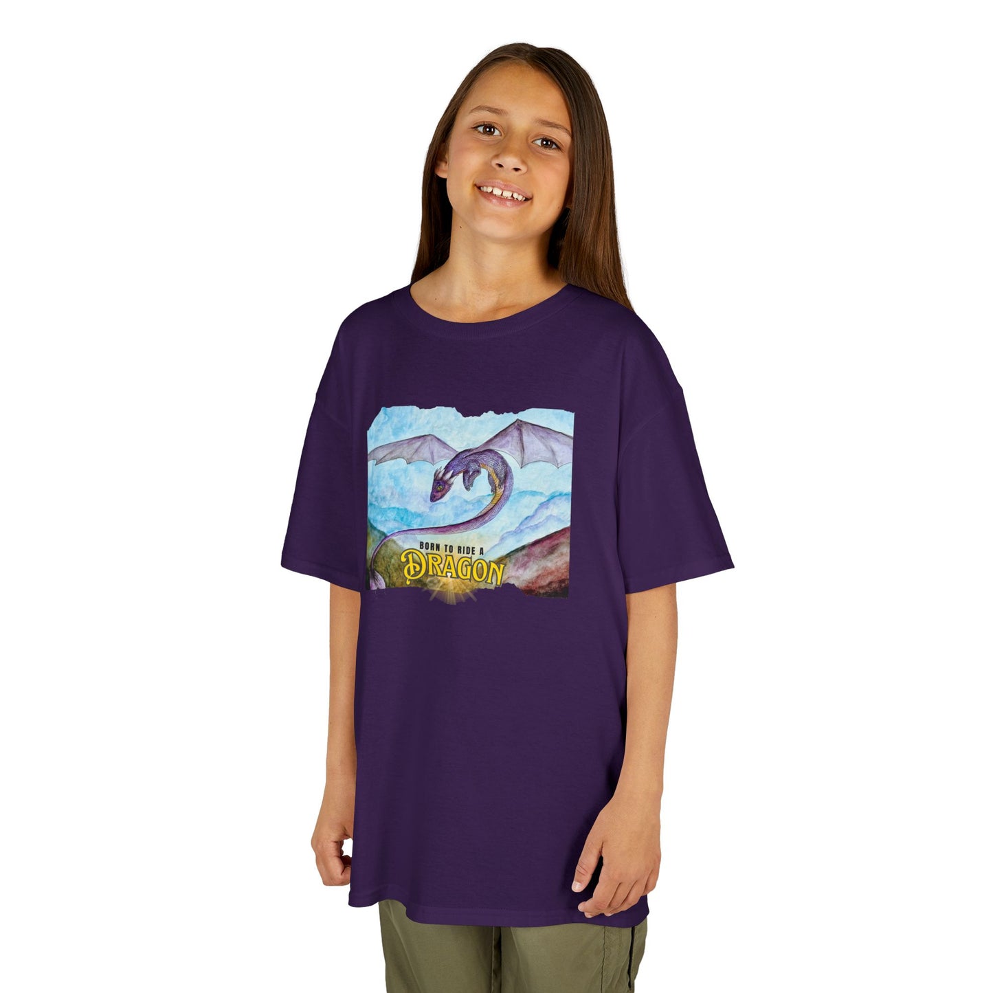 Fantasy Dragon Kids Tee, Born to Ride a Dragon
