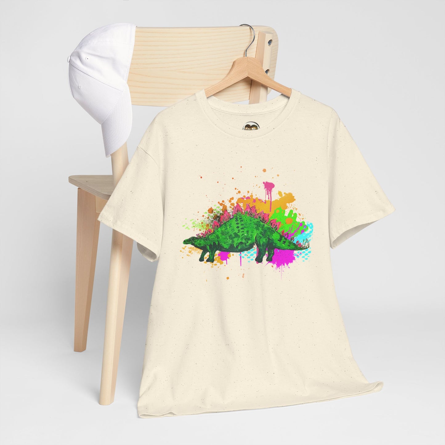 Stegosaurs Colorful Artist Unisex Heavy Cotton Graphic Tee