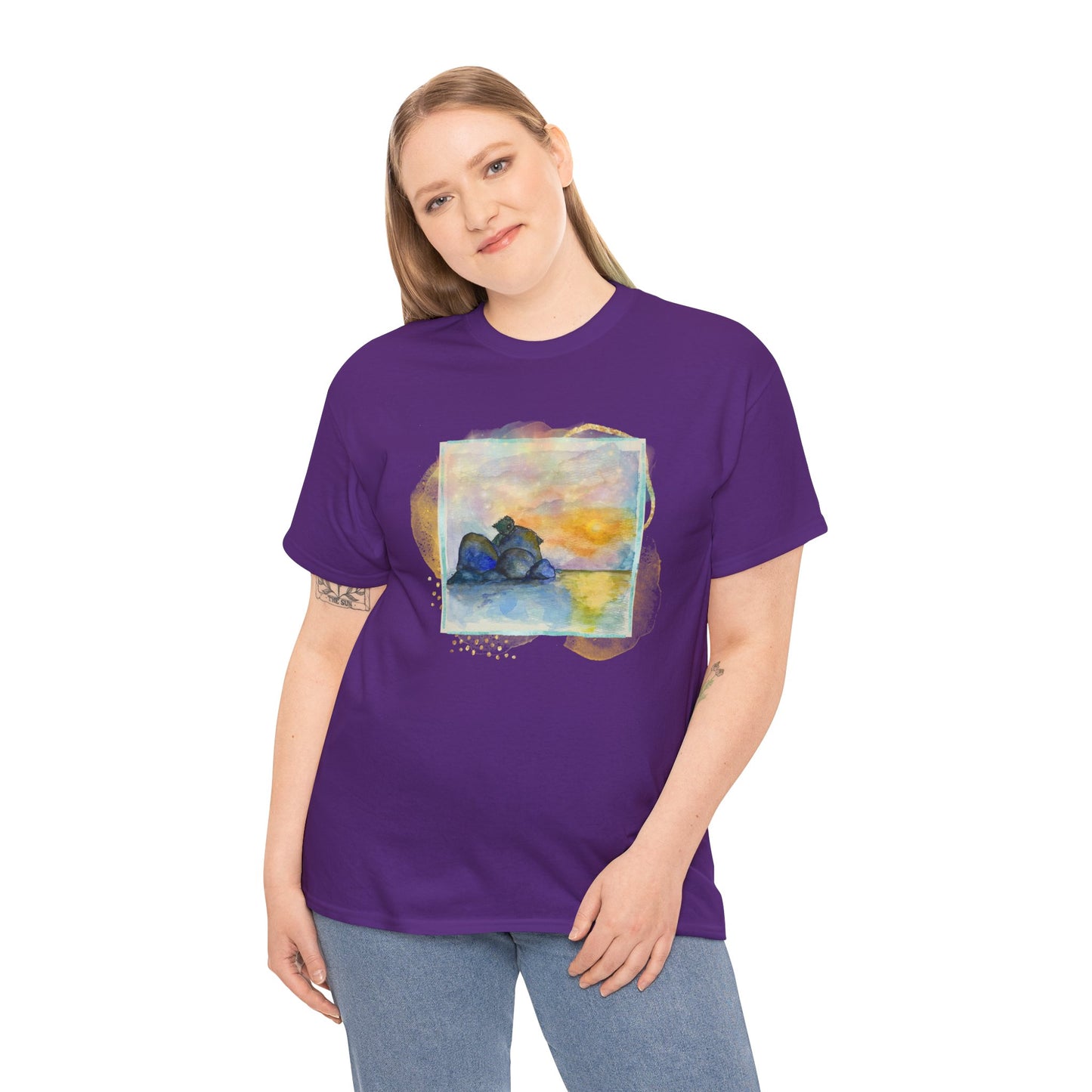Sunset Dragon Unisex Tee, Unique Gift for Fantasy Lovers, Eco- Friendly Fashion