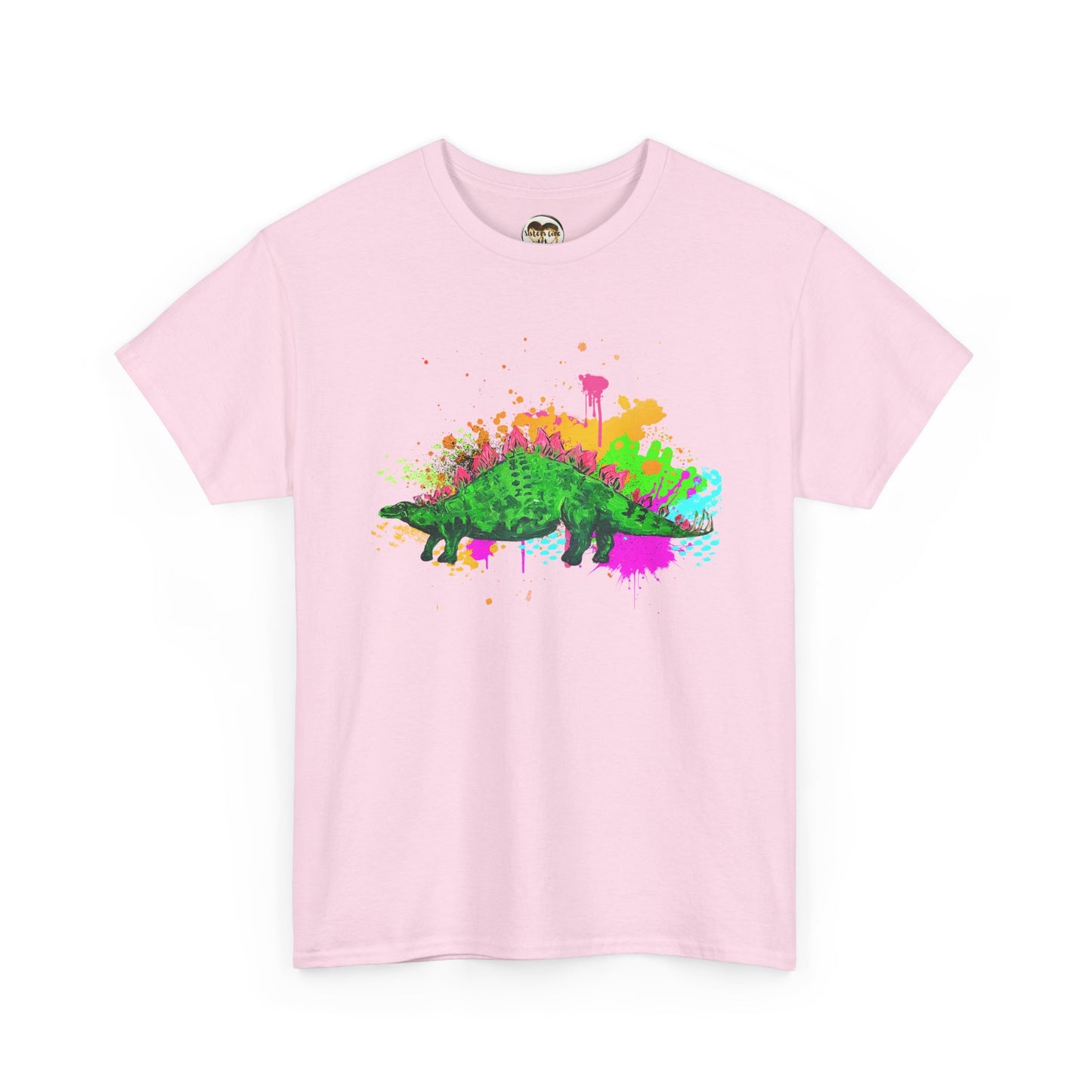 Stegosaurs Colorful Artist Unisex Heavy Cotton Graphic Tee