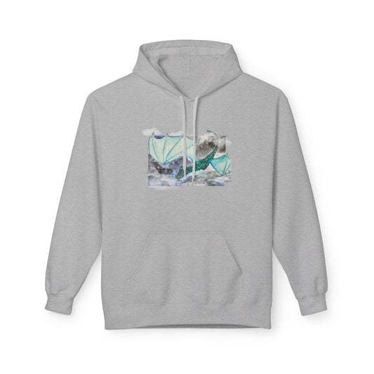 Cozy Dragon Fleece Hoodie - Perfect for Fans, Gift for Holidays, Casual Wear, Comfortable Outfit, Unique Dragon Design