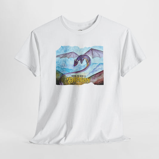 Dragon Graphic Unisex Heavy Cotton Tee, Fantasy T-Shirt, Gift for Dragon Lovers, Casual Wear, Birthday Gift, Geek Clothing