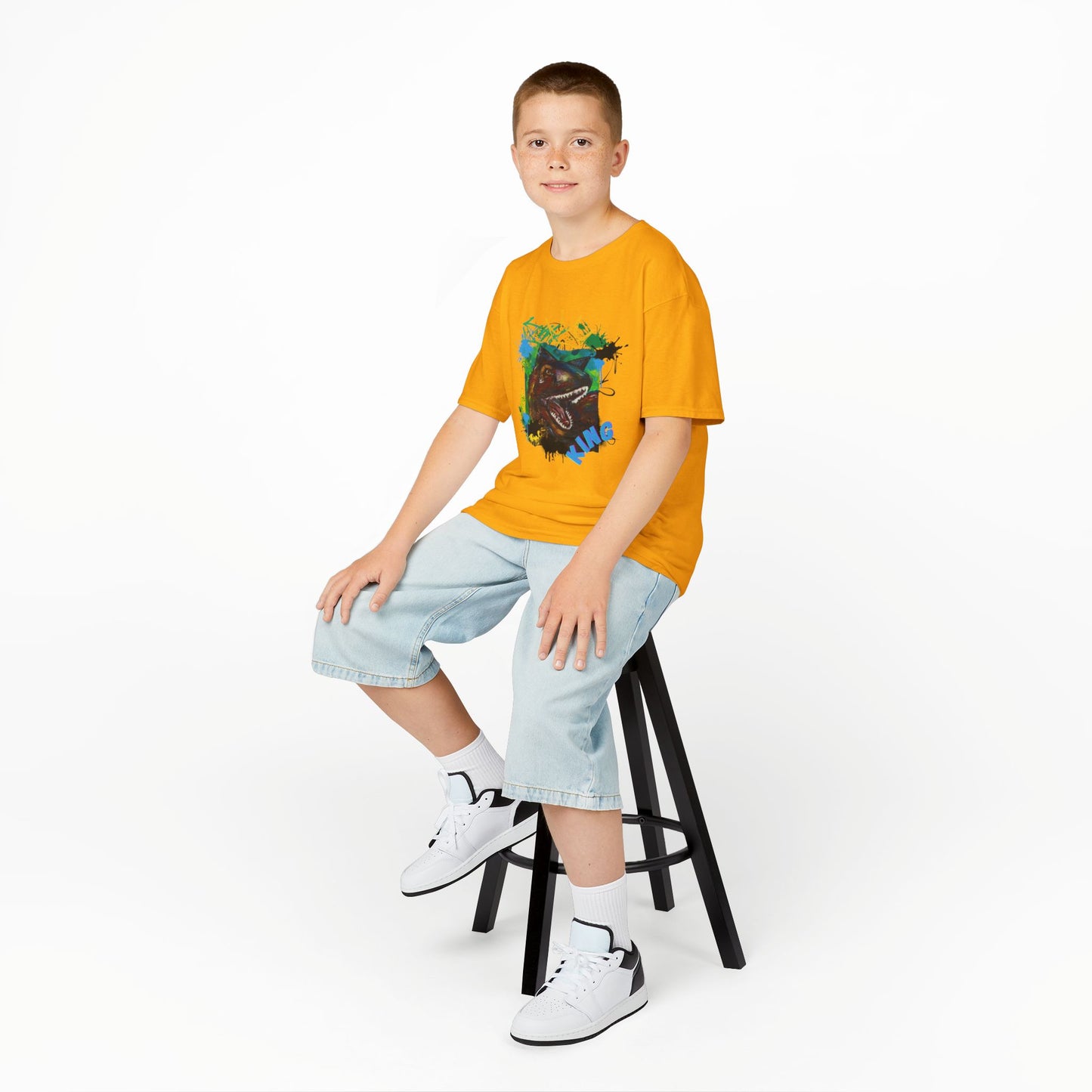 Dino King Kids Tee, Fun Dinosaur Shirt, Gift for Young Explorers, Birthday Party Outfit, School Shirt