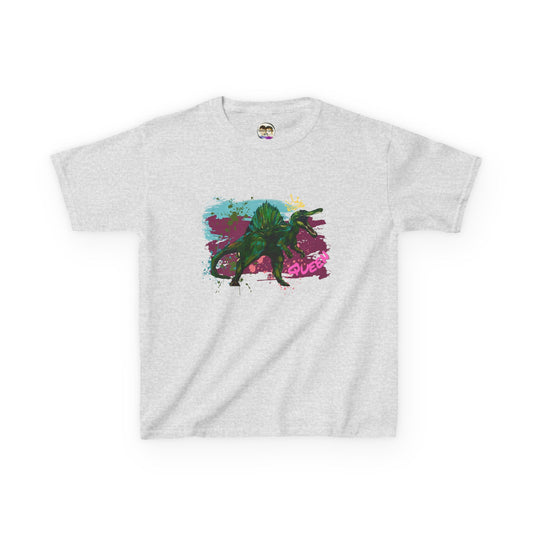 Kids Spinosaurus Queen of the Dinosaurs Graphic Tee, Fun Kids Shirt, Playful Dinosaur Art