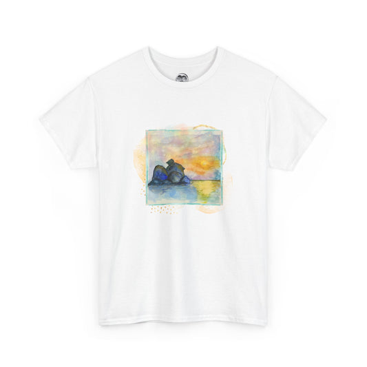 Sunset Dragon Unisex Tee, Unique Gift for Fantasy Lovers, Eco- Friendly Fashion