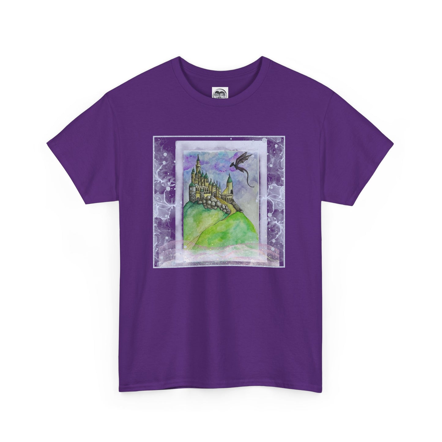 Dragon Castle Tee, Fantasy T-Shirt, Unisex Graphic Tee, Whimsical Apparel, Gift for Dreamers, Unique Artwork Shirt