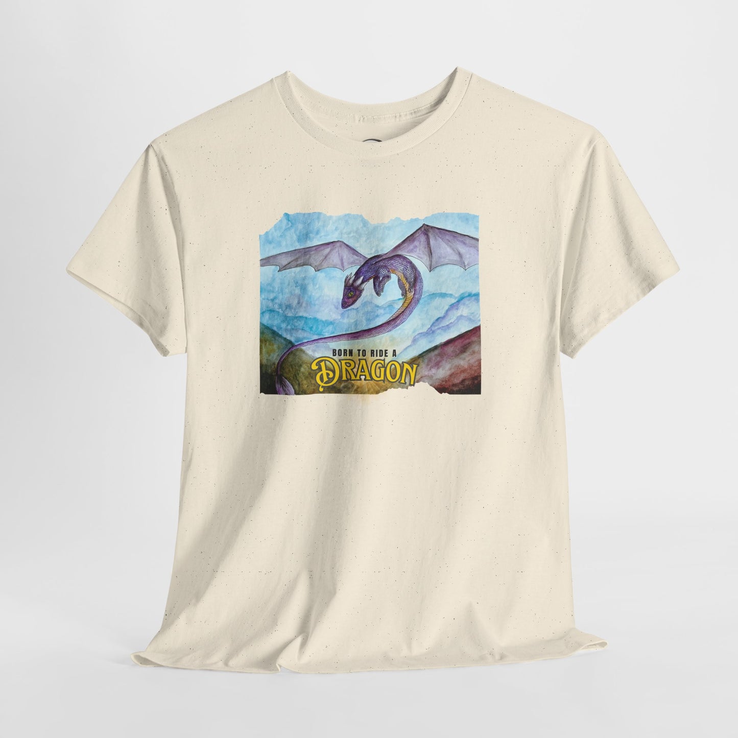 Dragon Graphic Unisex Heavy Cotton Tee, Fantasy T-Shirt, Gift for Dragon Lovers, Casual Wear, Birthday Gift, Geek Clothing