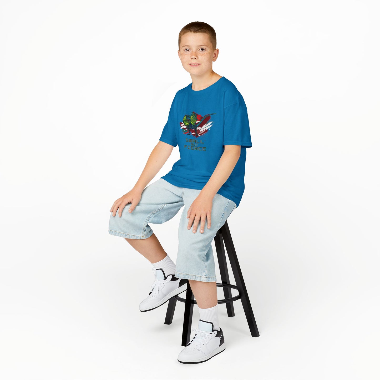 Small But Fierce Kids Dino Tee, Cute Graphic Shirt, Fun Kids Apparel, Gift for Children, Backyard Play, Everyday Wear, Birthday Gift