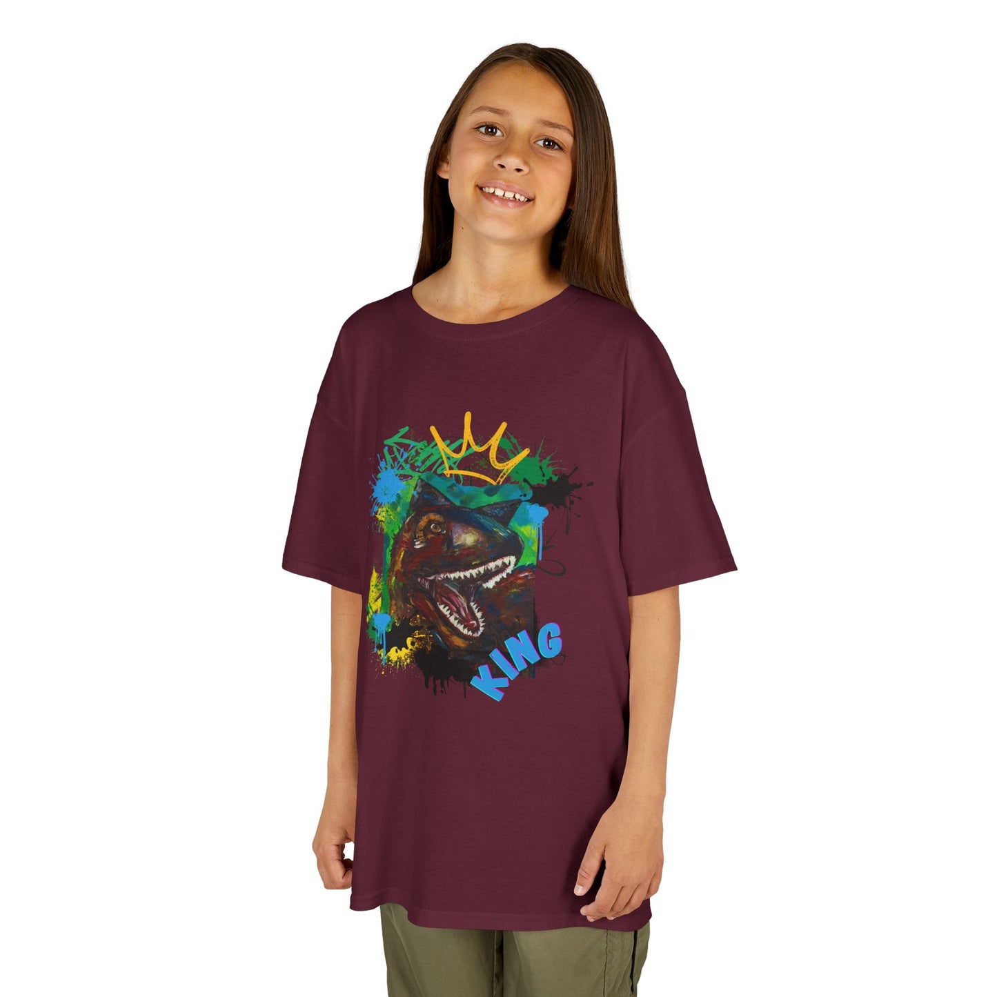 Dino King Kids Tee, Fun Dinosaur Shirt, Gift for Young Explorers, Birthday Party Outfit, School Shirt