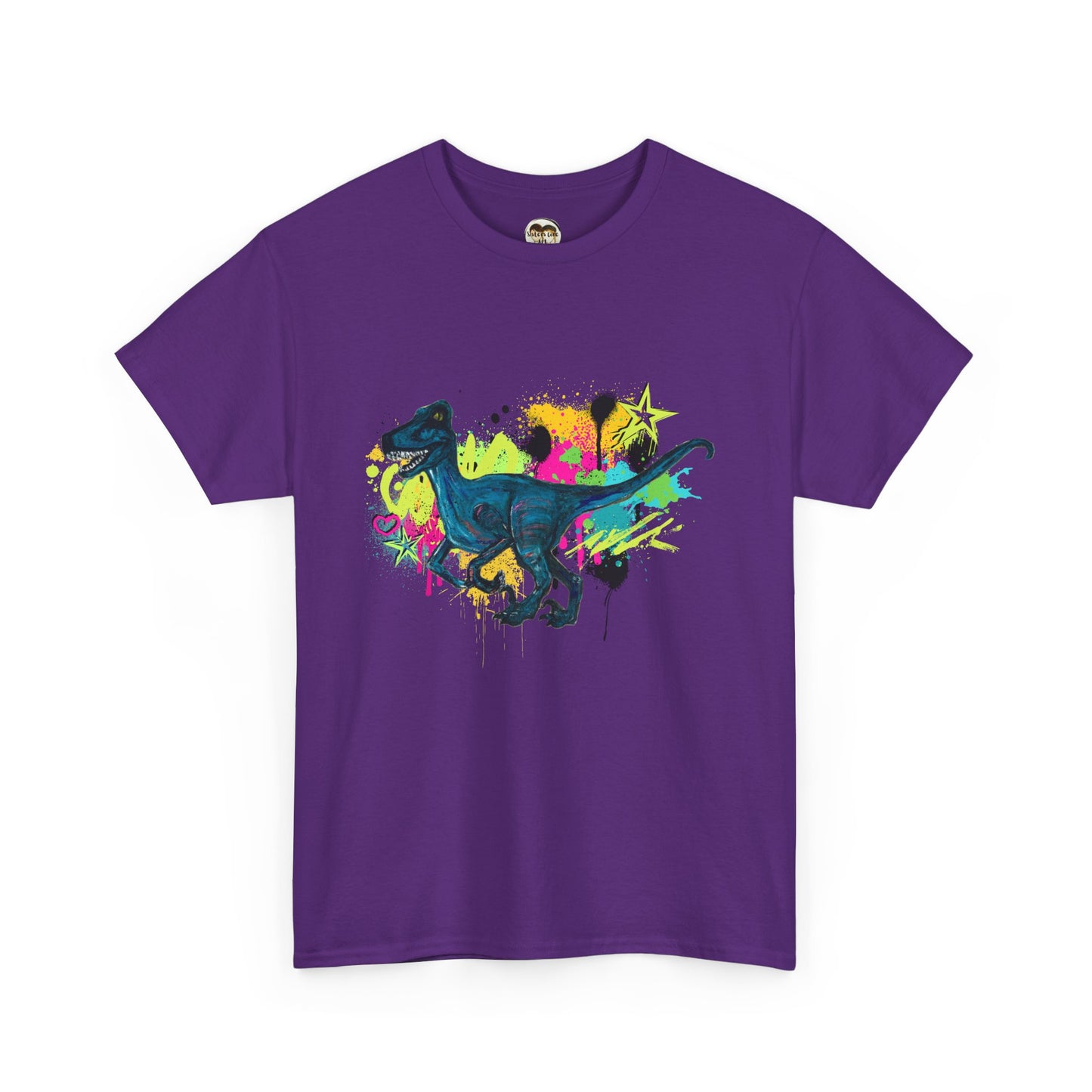 Dinosaur Art Raptor Unisex Heavy Cotton Tee | Perfect for Dinosaur Lovers