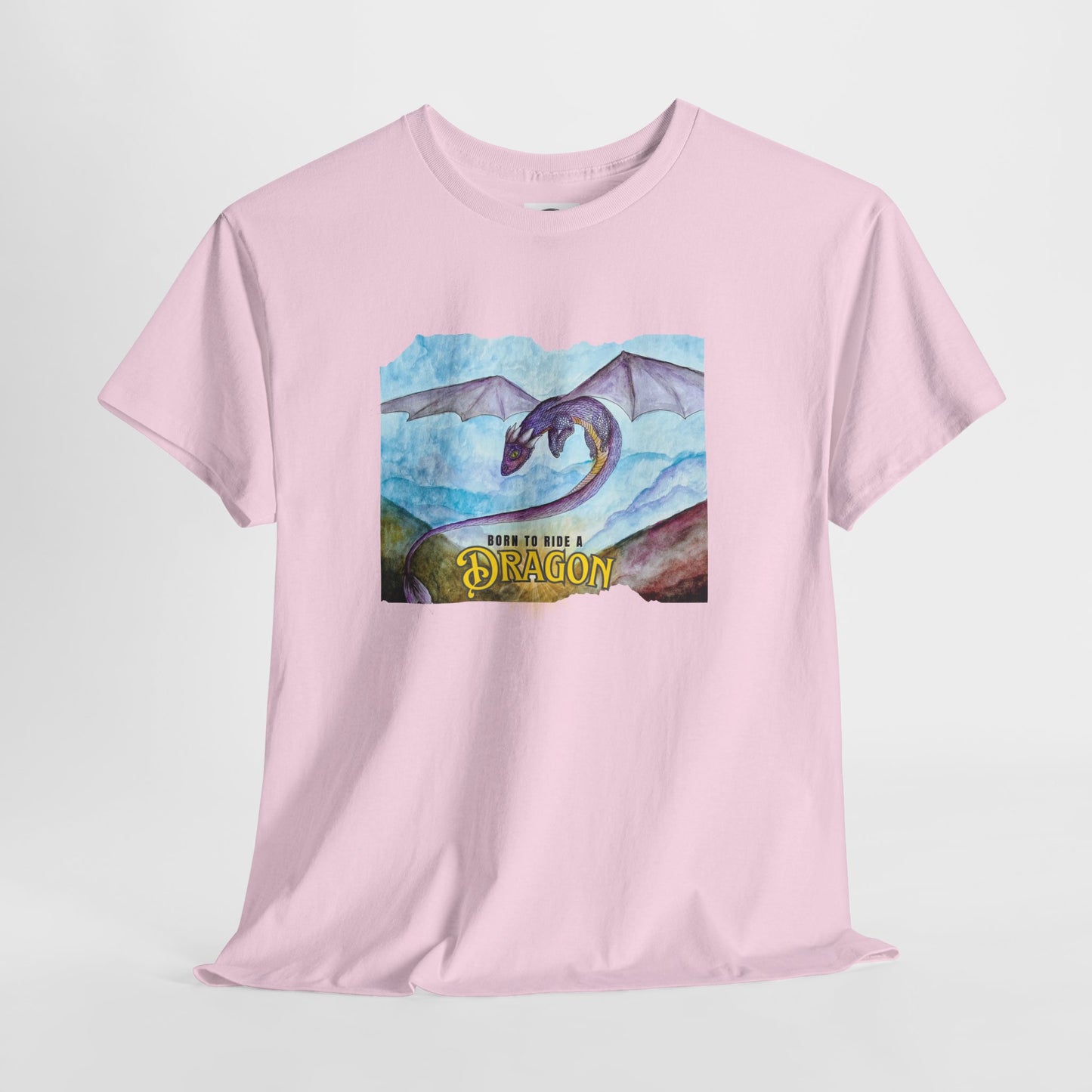 Dragon Graphic Unisex Heavy Cotton Tee, Fantasy T-Shirt, Gift for Dragon Lovers, Casual Wear, Birthday Gift, Geek Clothing