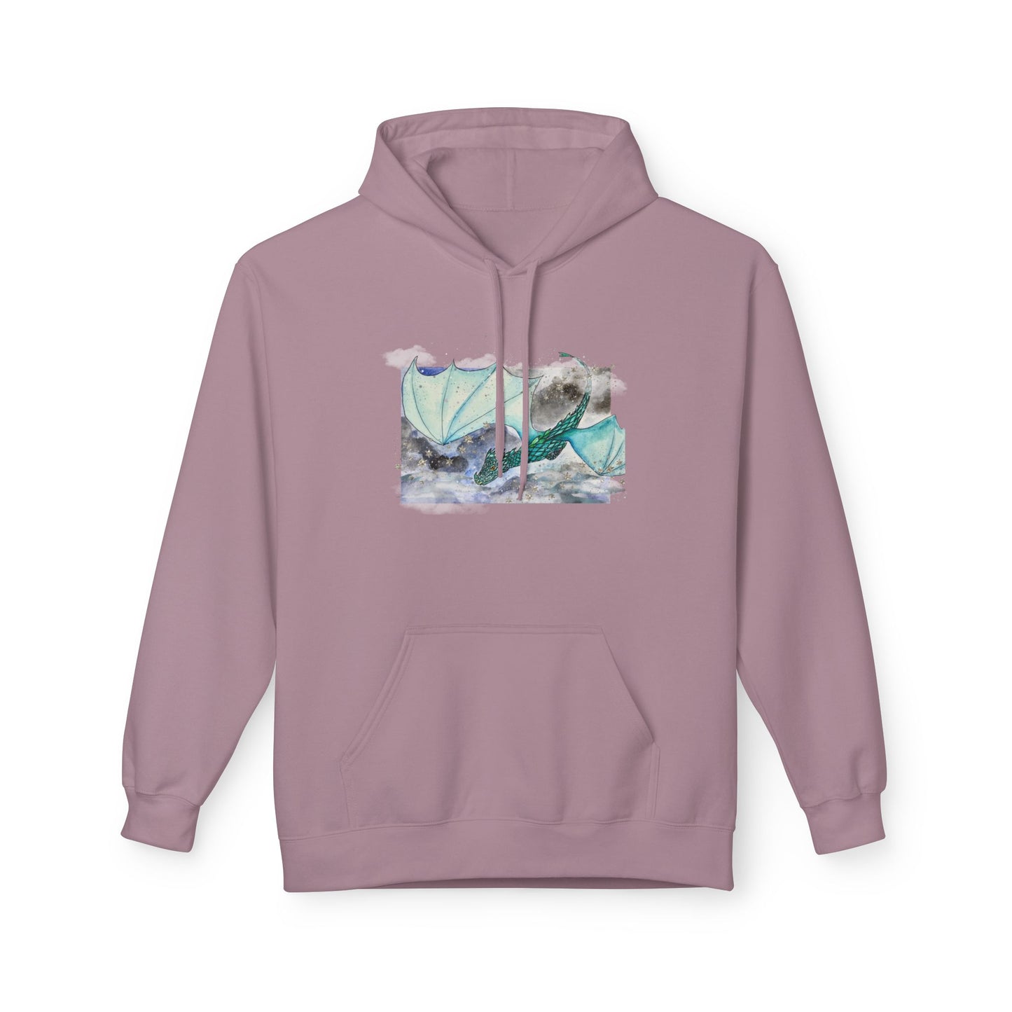 Cozy Dragon Fleece Hoodie - Perfect for Fans, Gift for Holidays, Casual Wear, Comfortable Outfit, Unique Dragon Design