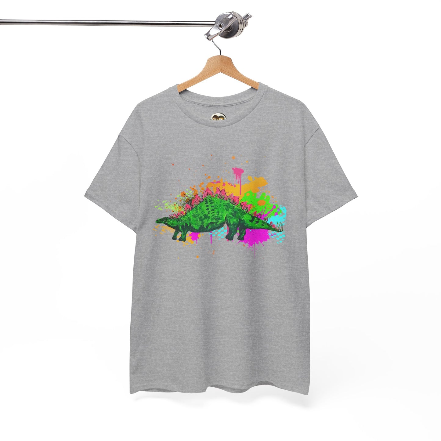 Stegosaurs Colorful Artist Unisex Heavy Cotton Graphic Tee