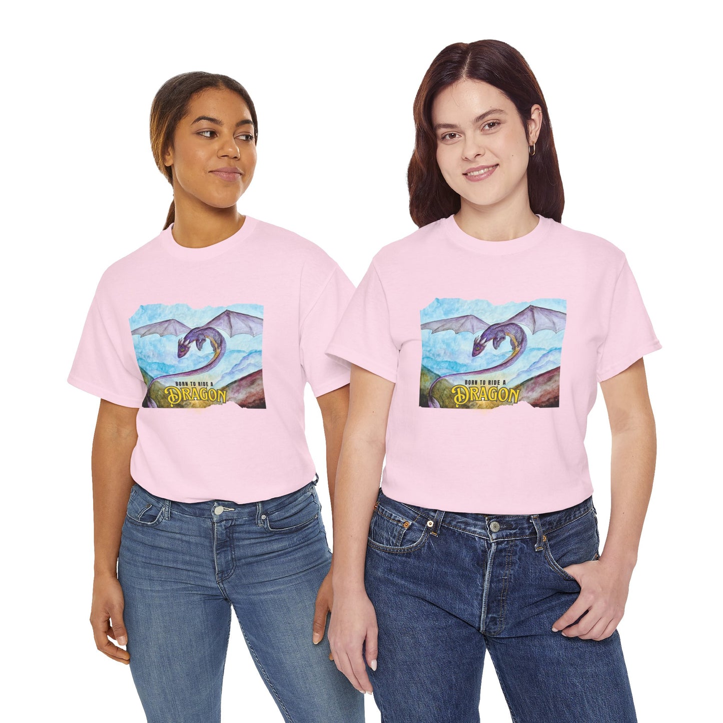 Dragon Graphic Unisex Heavy Cotton Tee, Fantasy T-Shirt, Gift for Dragon Lovers, Casual Wear, Birthday Gift, Geek Clothing