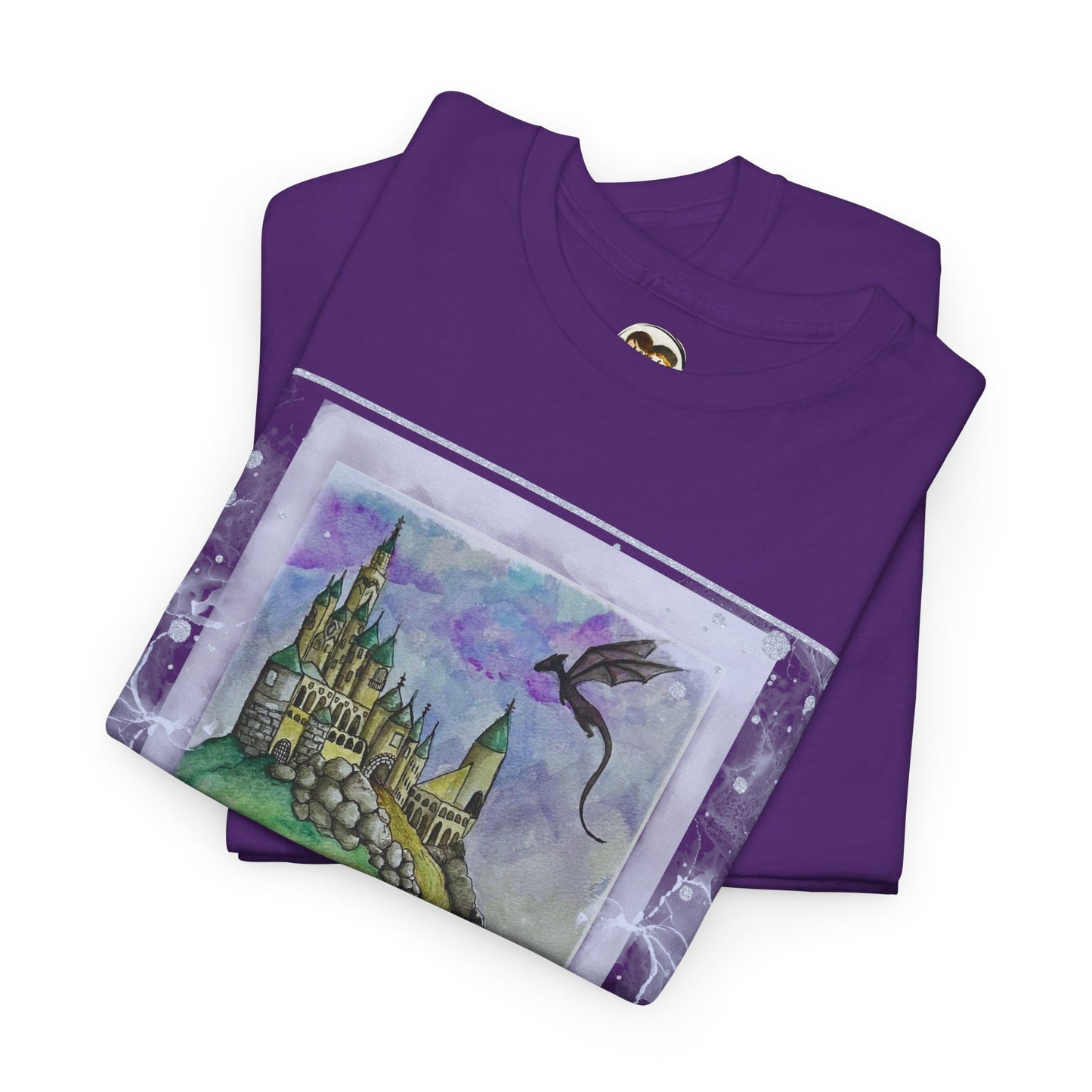 Dragon Castle Tee, Fantasy T-Shirt, Unisex Graphic Tee, Whimsical Apparel, Gift for Dreamers, Unique Artwork Shirt